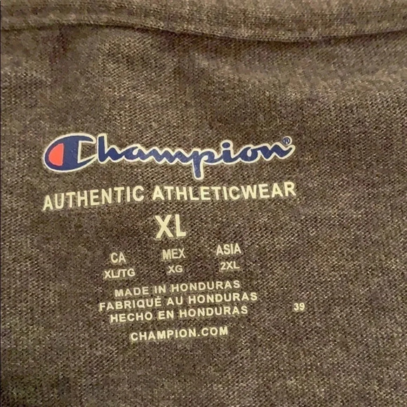 Champion Men’s Long Sleeve Logo Jersey T Shirt Gray - Picture 5 of 8